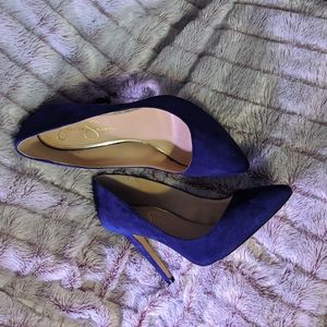 Jessica Simpson indigo suede heels sz 8.5